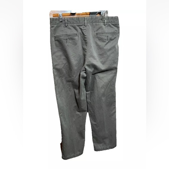 MENS LAND'S END GRAY GREEN PANTS SIZE 33 - Picture 2 of 3